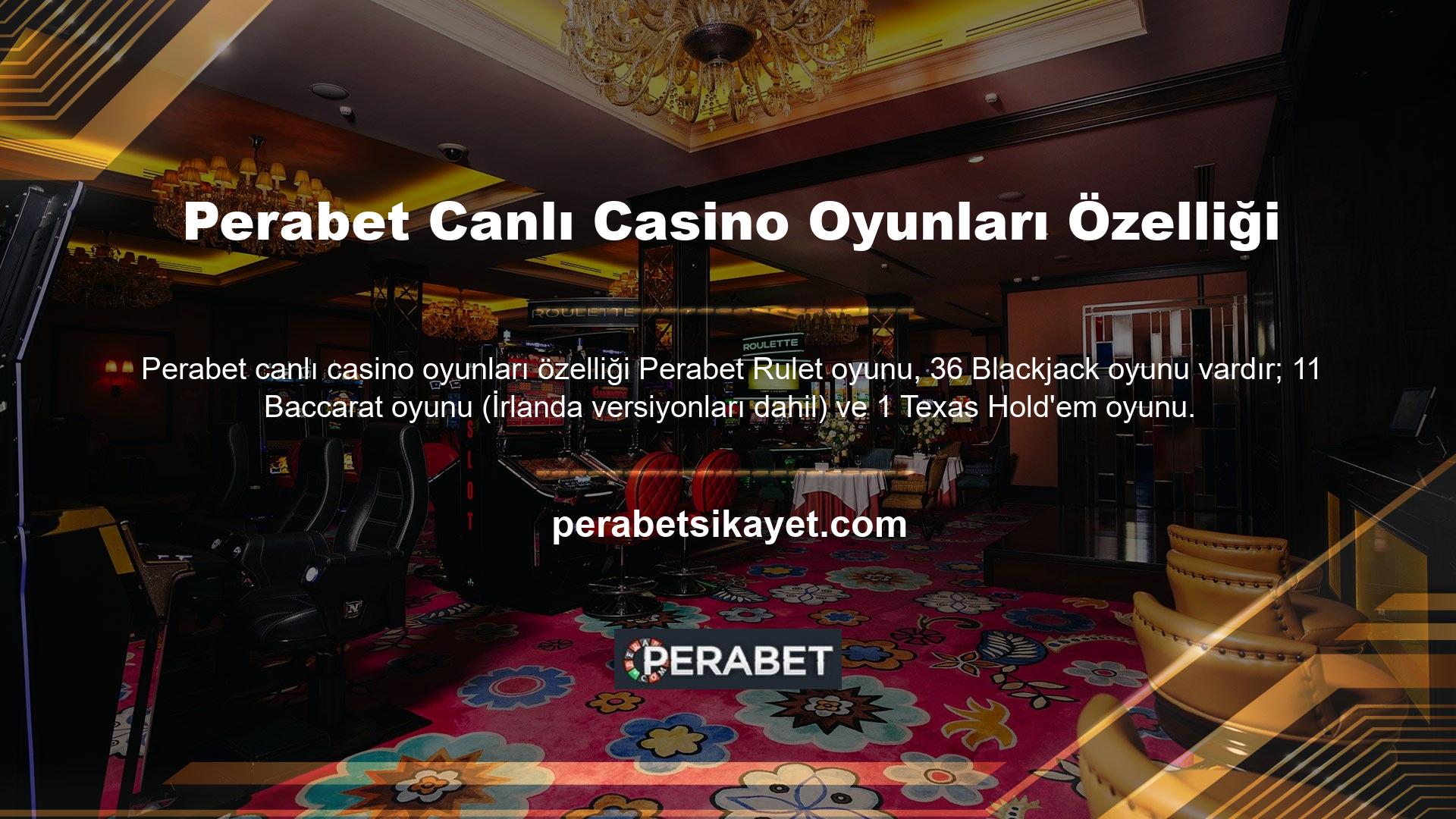 Perabet Çevrimiçi Casino Oyunları bölümünde Blackjack, Baccarat, Rulet ve Texas Hold'em gibi çeşitli oyunlar sunulmaktadır